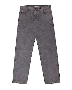 Calça jeans reta marmorizada clara