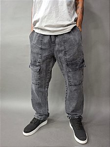 Calça Super Baggy bolso chapado(Marmorizado)