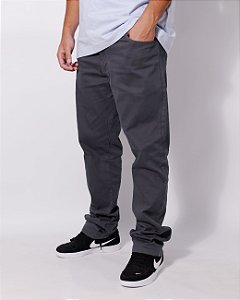 Calça Reta Cinza Sarja (CINTO)