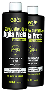Kit Carvão Ativado c/ Argila Preta (2 Passos) 500g