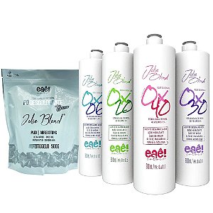 Kit Pó Descolorante Branco + Água Oxigenada Clareia Até 9 Tons Ultra Rápido Clareador Eaê! Cosméticos