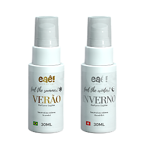Kit Perfume Capilar Verão e Inverno 30ml Finalizador Neutraliza Odores Essencial Hair Eaê! Cosméticos