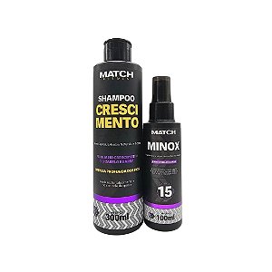 Kit Shampoo + Minox Fortalecedor Loção Para Crescimento Cabelo e Barba
