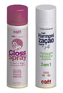 Harmonização Capilar a Jato 3 em 1 400g + Gloss Spray Reparador 400g