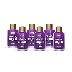 Kit 6 Óleo de Açaí 10ml Eaê! Cosméticos