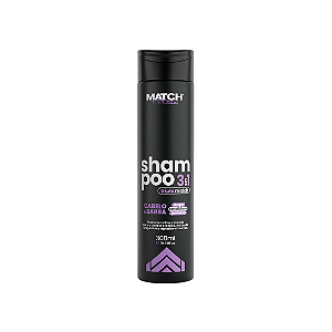 Shampoo Triple Match Cabelo e Barba 300ml - 3 em 1 - Match for Men