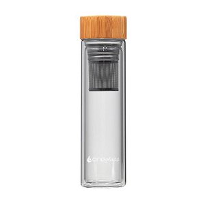 Garrafa de vidro duplo com infusor de inox 500ml