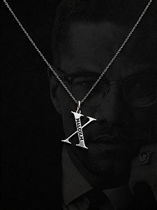 Pingente Malcolm X em Prata 925
