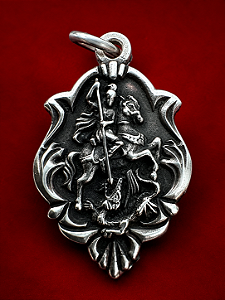 Pingente São Jorge em Prata 925