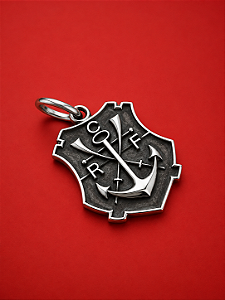 Pingente Escudo Retrô - Flamengo em Prata 925