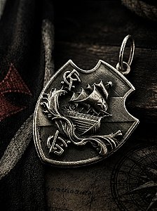 Pingente Escudo Vasco da Gama em Prata 925