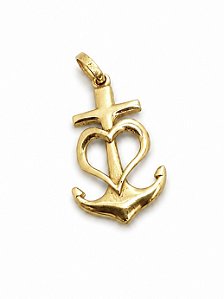 Pingente Cruz Camargue - Santa Sara Kali em Ouro 18k
