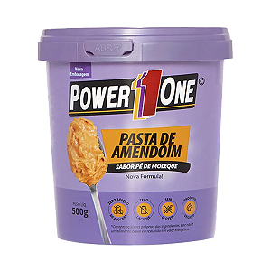 POWER ONE PASTA DE AMENDOIM 500G PE DE MOLEQUE