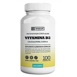 Iridium Elements Vitamina D3 2.000 Ui 100 Capsulas