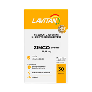 LAVITAN ZINCO COM 30 COMPRIMIDOS