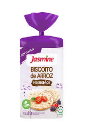 Jasmine Biscoito de Arroz sem Gluten Multigraos