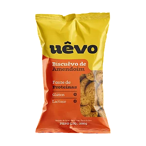 Uevo Biscoito Proteico de Amendoim 200g