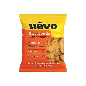 Uevo Biscoito Proteico de Amendoim 50g