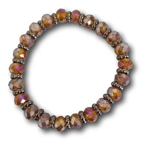 Pulseira Feminina Cristal Tcheco Facetado Ref. 1346