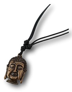 Colar Cordão Pingente Buda Budha Metal Ajustável Ref.1293