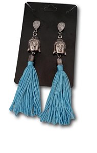 Brinco Pingente Buda Tassel de Seda Ref.2426