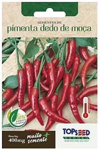 SEMENTES PIMENTA DEDO DE MOÇA Topseed Garden Único