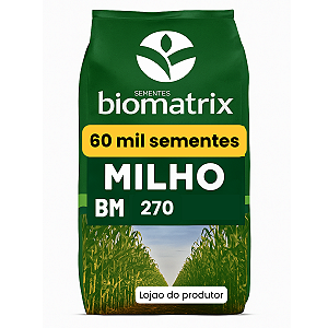 Semente milho híbrido Biomatrix BM 270 Biomatrix  - 60.000 Sementes