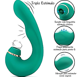 Vibrador Hulk de Triplo Estimulo