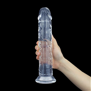 Protese Realística Maciça em Silicone com Ventosa 22 x 4,5 Cm