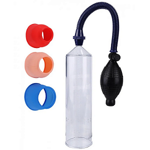 Bomba Peniana Manual Pêra 3 Anéis em Silicone Handsome Up