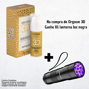 Orgasmo 3D + Lanterna de luz negra BF