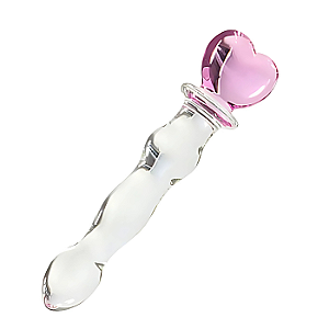 Plug Anal Escalonado de Vidro Coração