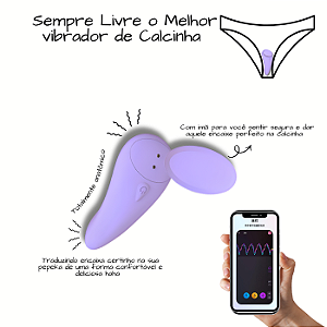 Vibrador de Calcinha Sempre Livre Recarregável Via Aplicativo
