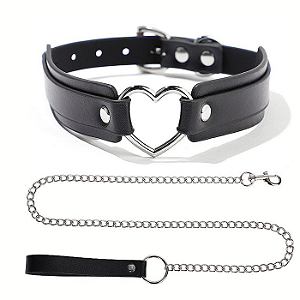 Coleira de Coração com Guia