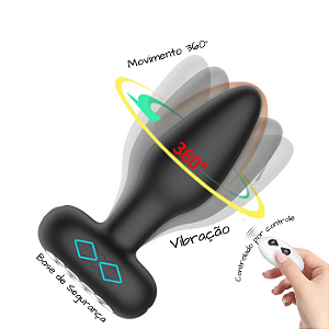 Plug Anal Giratorio Movimento 360 com Controle