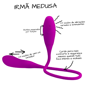 Irmã Medusa Vibrador Dupla Ponta