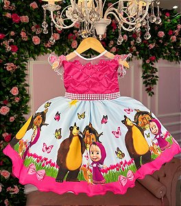 Vestido infantil Tematicos da Miss Moana Baby luxo