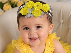 Faixa Belli Jardim  Amarelo com Prata