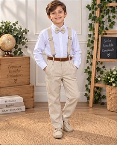 Conjunto Miss Cherry Meninos Social Linho Vitor