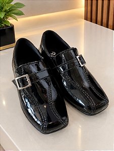 Sapato Social D Milan Preto Verniz
