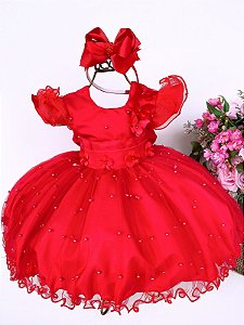 Vestido Infantil Princesa Vermelho