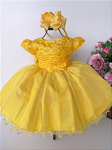 Vestido Infantil Marie Amarelo