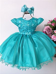 Vestido Infantil Marie Verde Tiffany