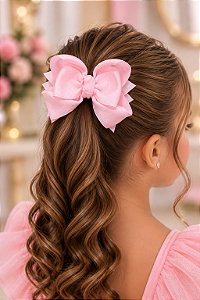 Laço Belli Bico de Pato Rosa Bebe