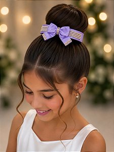 Porta Coque Belli Lilas Laço Strass