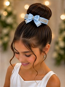 Porta Coque Belli Azul Bebe Laço Strass