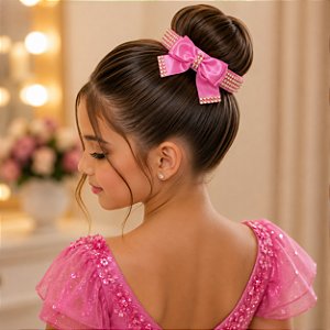 Porta Coque Belli Rosa Chiclete Laço Strass