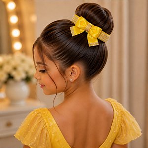 Porta Coque Belli Amarelo Laço Strass