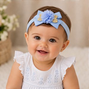 Faixa Belli Florzinha Azul Bebe