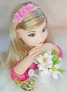 Faixa Belli Flores Rosa Chiclete